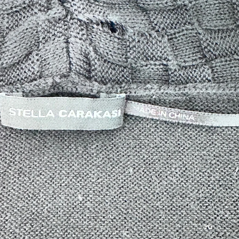 Stella Carakasi‎ Cardigan Tie Front Drape Knit Black Women's Small Elegant - Picture 3 of 7